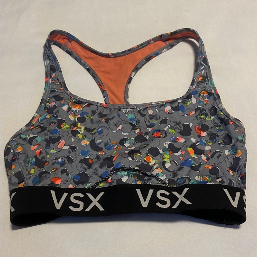 VSX Women's Gray and Orange Sports Bra